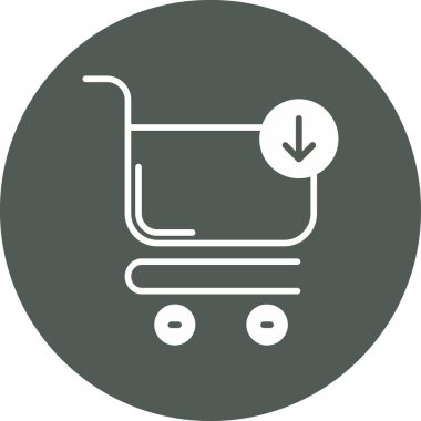 Alışveriş arabası vektör simgesi