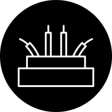 Kek. Web simgesi basit illüstrasyon