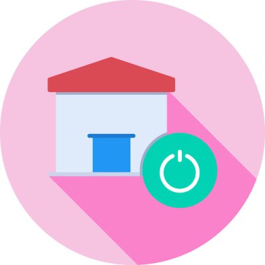 Bir ev simgesinin vektör illüstrasyonu