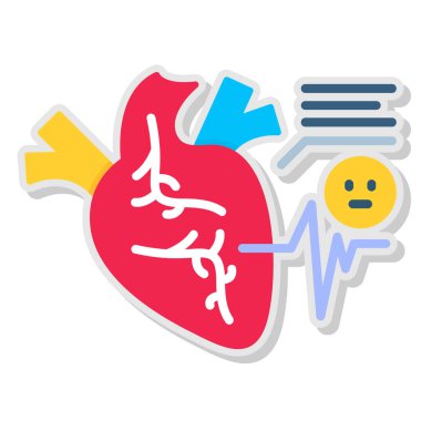 Kan ve kalp atışı vektör simgesi olan kalp