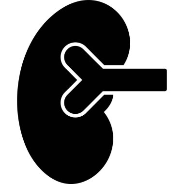 Böbrek ikonu, basit tasarım.