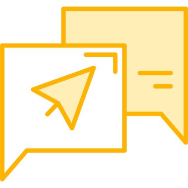 Sohbet mesajı vektör illüstrasyonu