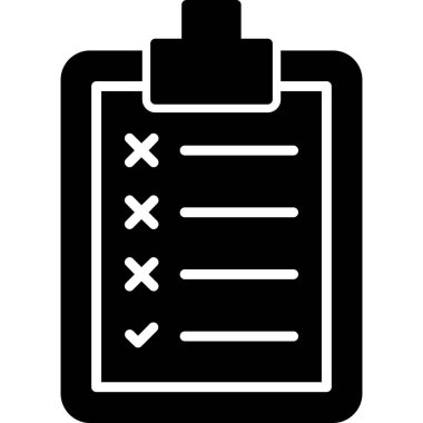 Kontrol listesi simgesi vektör illüstrasyonu