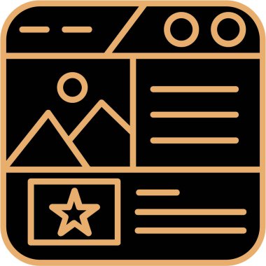 İş ve vektör illüstrasyonu için web simgesi