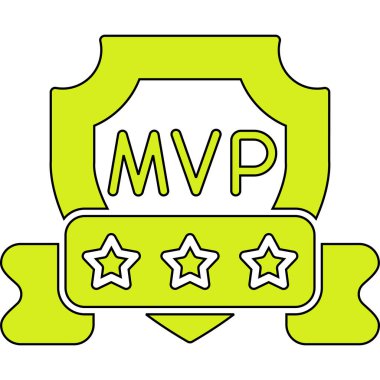 Kelime yıldızlı rozet. çizgi film illüstrasyonu.