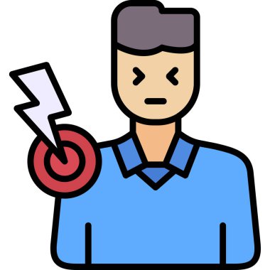 Hedef simge vektör illüstrasyonuna sahip adam