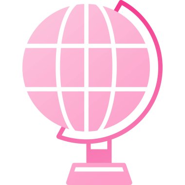 Dünya küresi ikonu. Web tasarımı için küresel vektör simgelerinin basit çizimi