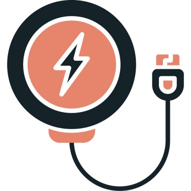 elektrik kablo ikonu vektör illüstrasyonu