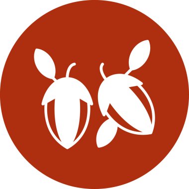 Kırmızı bir çiçek simgesinin vektör illüstrasyonu