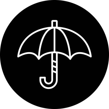 Şemsiye. Web simgesi basit illüstrasyon