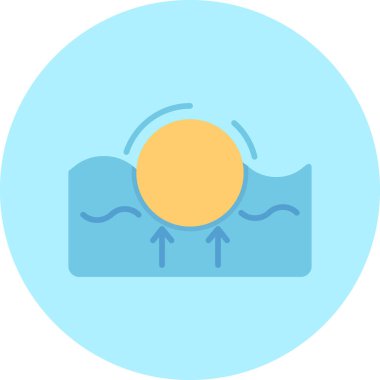 Güneş. Web simgesi basit illüstrasyon