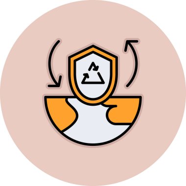 Geri dönüşüm simgesi vektör resimlemesi