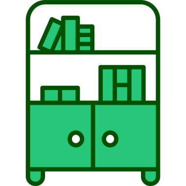 Kitaplık. Web simgesi basit illüstrasyon