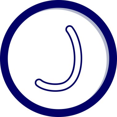 Mavi ve beyaz bir ikonun vektör illüstrasyonu