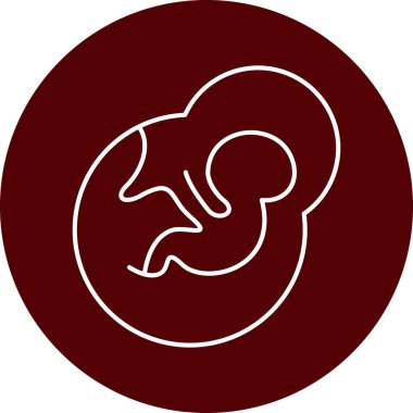 Böbrek taşıyıcı ikonu. biçim düz yuvarlak sembol, beyaz renk, yuvarlak açılar, kahverengi arkaplan.