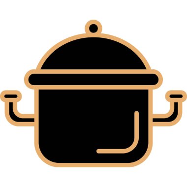 Tencere ikonu. vektör illüstrasyonunun özet biçimi