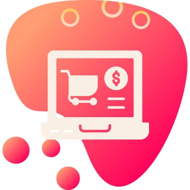 Üzerinde dolar işareti olan bir alışveriş arabasının vektör çizimi