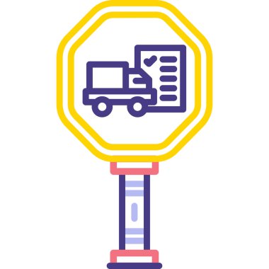 Kamyon. Web simgesi basit illüstrasyon