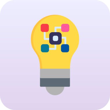 Beyaz arkaplanda yaratıcı bir fikir simgesi olan ampul