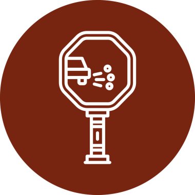 Eşsiz yol bariyeri vektör simgesi