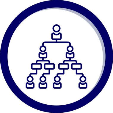 hiyerarşi vektör simgesi modern basit tasarım