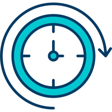 Saat. Web simgesi basit illüstrasyon