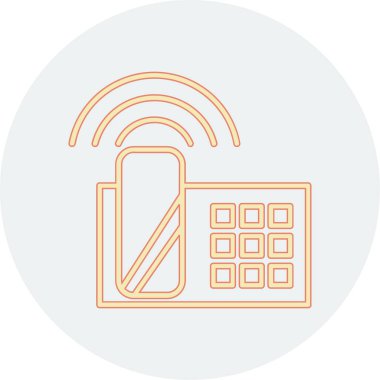 kablosuz telefon simgesi vektör çizimi