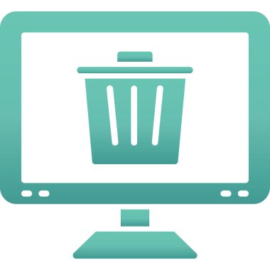 Ekran simgesi vektörlü alışveriş arabası.