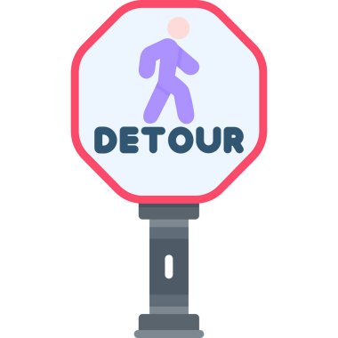 Dur işareti. düz dizayn