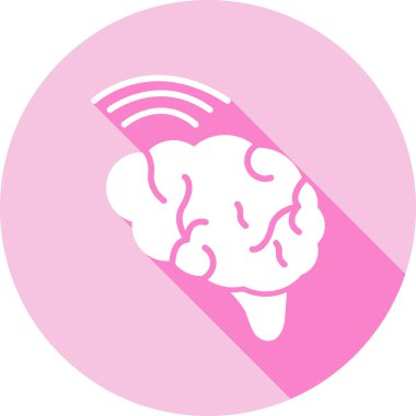 Beyin. Web simgesi basit illüstrasyon