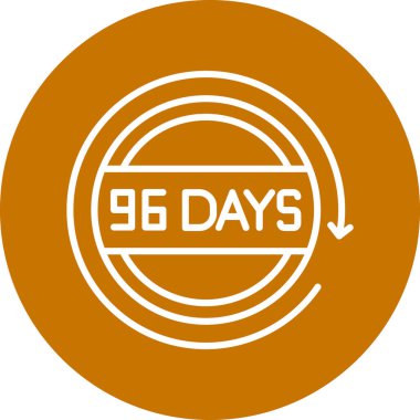 95 günlük geri sayım simgesi, vektör illüstrasyonu