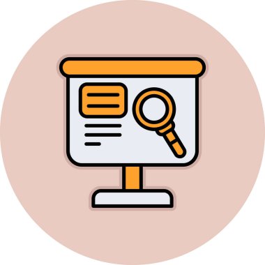 Ara. Web simgesi basit illüstrasyon