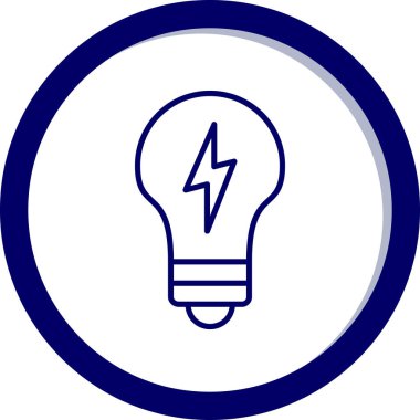 Moda biçimi izole edilmiş arkaplanda elektrik ampul simgesi