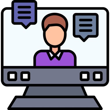 Çağrı merkezi. Web simgesi basit tasarım