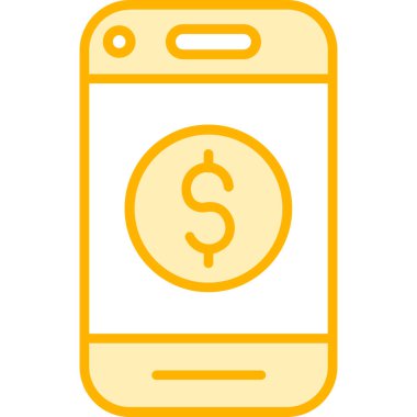 Dolar. Web simgesi basit illüstrasyon