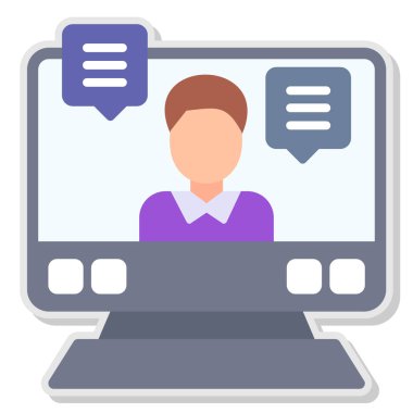 Online eğitim. Web simgesi