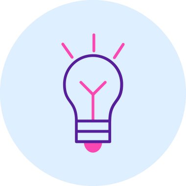 Ampul. Web simgesi basit illüstrasyon