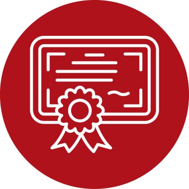 Sertifika. Web simgesi basit tasarım