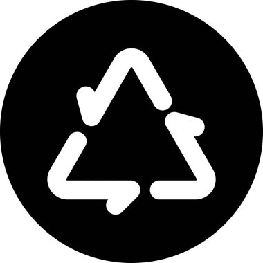 Geri dönüşüm. Web simgesi basit illüstrasyon