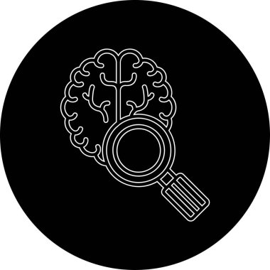beyin ikonu vektör illüstrasyonu