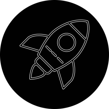 Moda biçimi izole edilmiş arkaplanda roket simgesi