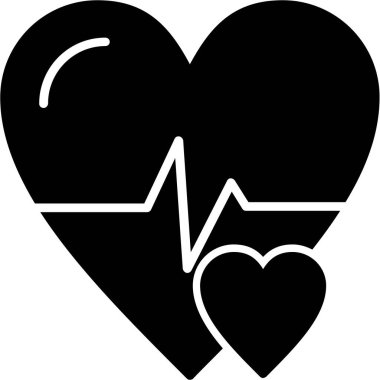 Kalp ikonu vektör illüstrasyonu