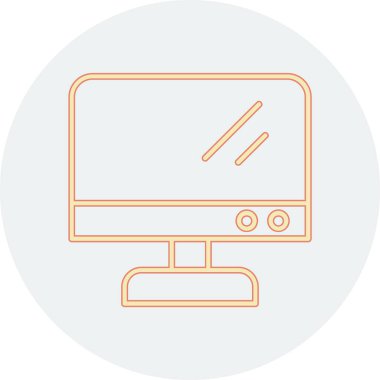 Bilgisayar. Web simgesi basit illüstrasyon