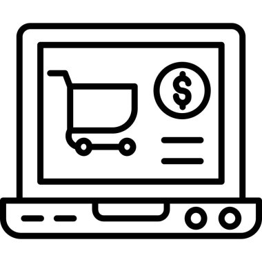 ecommerce shopping online icon in outline style