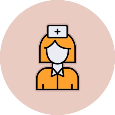 Doktor. Web simgesi basit illüstrasyon