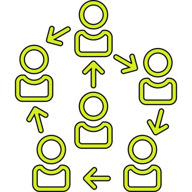 Sosyal medya ağ simgesi seti, vektör illüstrasyonu