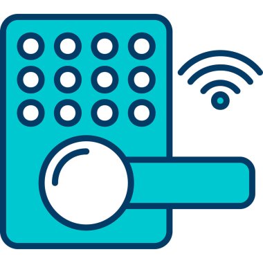 Doldurulmuş dış hat biçiminde uzaktan kumanda simgesi