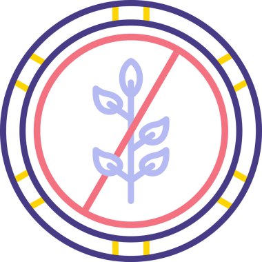 Yasak. Web simgesi basit illüstrasyon