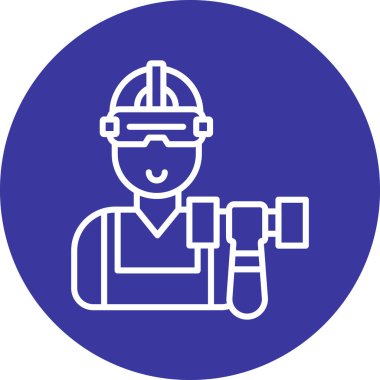 Miğferli bir adamın vektör çizimi