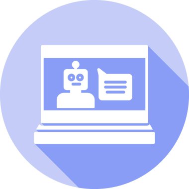 Modern b 'nin vektör çizimi robot simgesinden yoksun